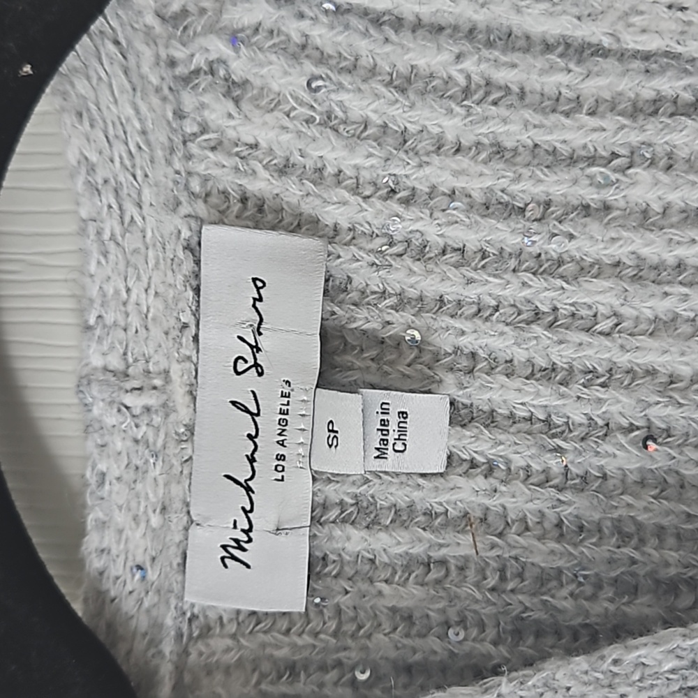 Michael Stars ,NWOT, Laurel Surplice Sequins Sweater,SP - Picture 4 of 10